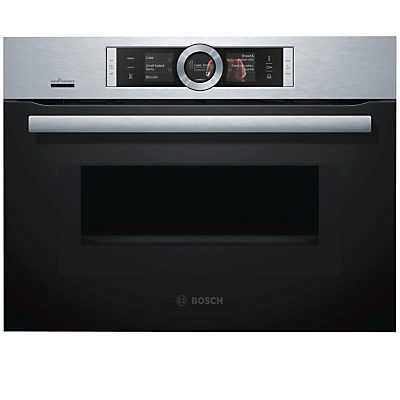 Bosch CNG6764S6B Built-In Multifunction Microwave Oven, Brushed Steel